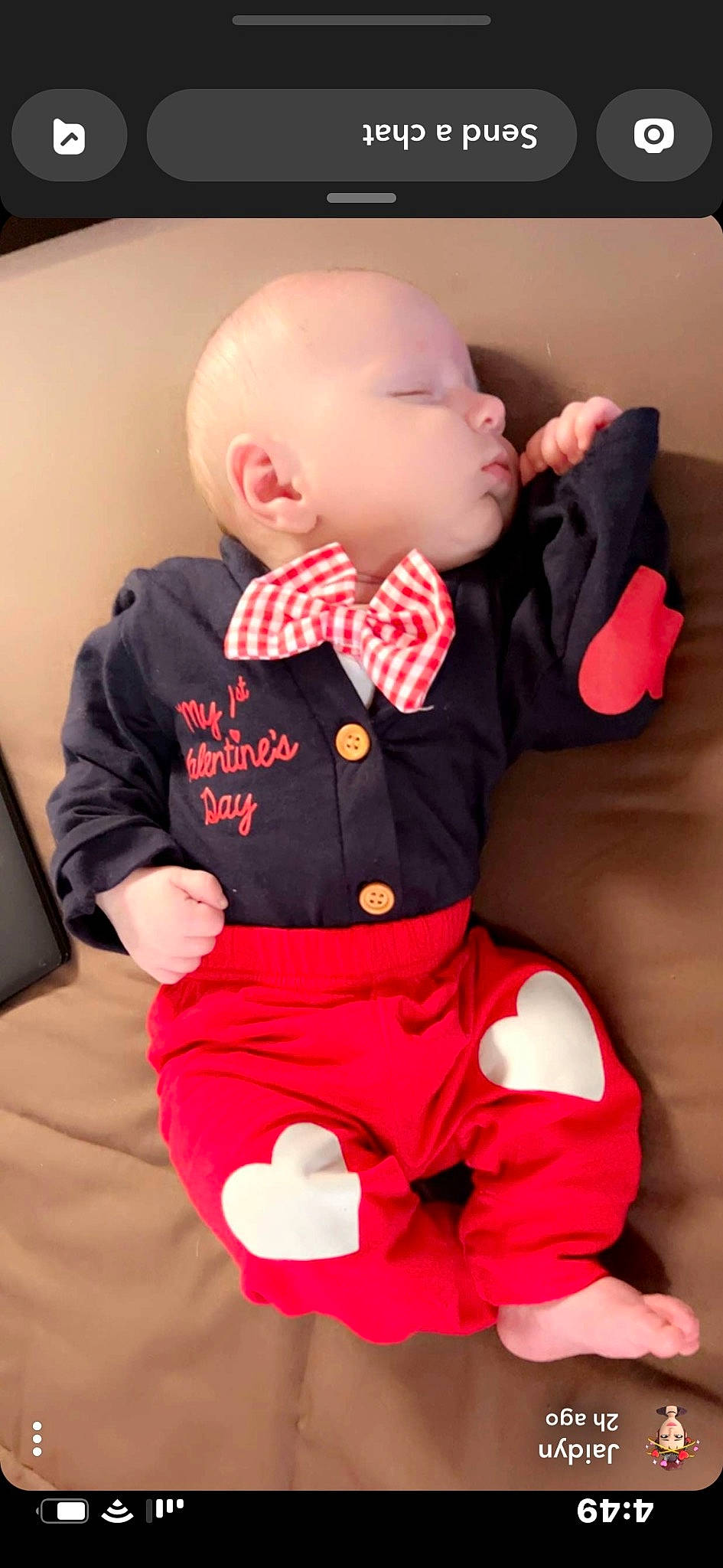 Lucifer joined the competition — help win amazing prizes! arm, baby, baby_products, baby_toddler_clothing, carmine, cheek, collar, comfort, dress_shirt, formal_wear, outerwear, pattern, person, personal_protective_equipment, pink, sitting, sleeve, suit, thigh, tie