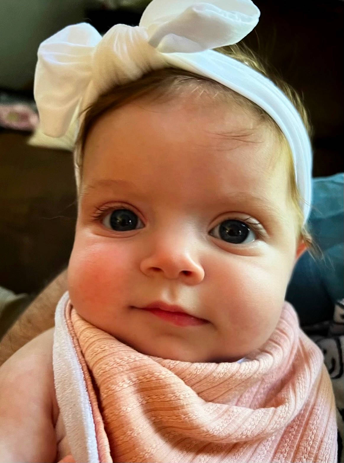 Alice joined the competition — help win amazing prizes! baby, baby_toddler_clothing, blond, cheek, child, chin, close_up, ear, eye, eyebrow, eyelash, face, iris, lip, no_expression, person, product, skin, sleeve, textile