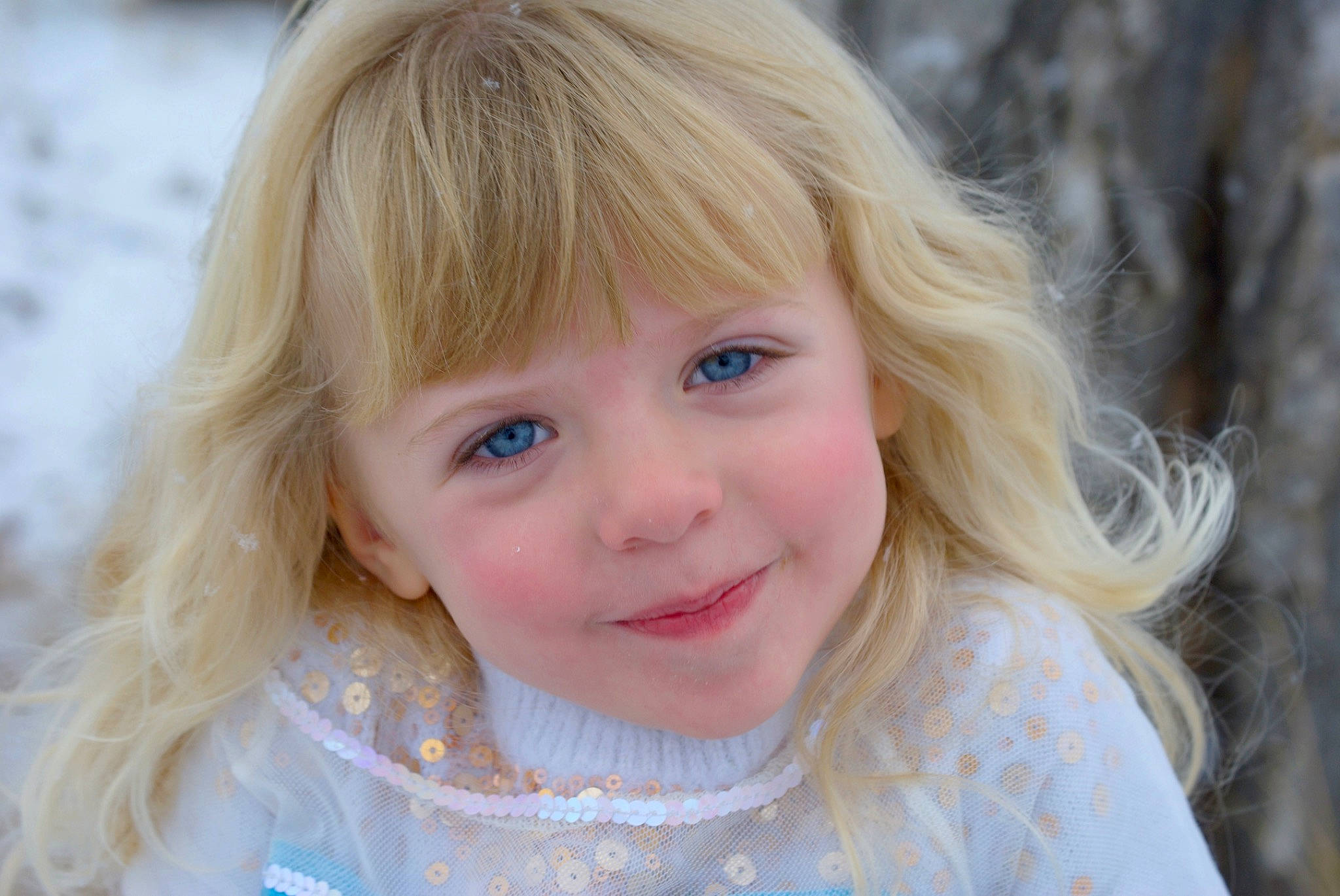 Channing joined the competition — help win amazing prizes! baby_toddler_clothing, bangs, cheek, eye, eyebrow, eyelash, face, grass, happy, iris, joy, layered_hair, lip, long_hair, nose, outerwear, person, skin, sleeve, smile