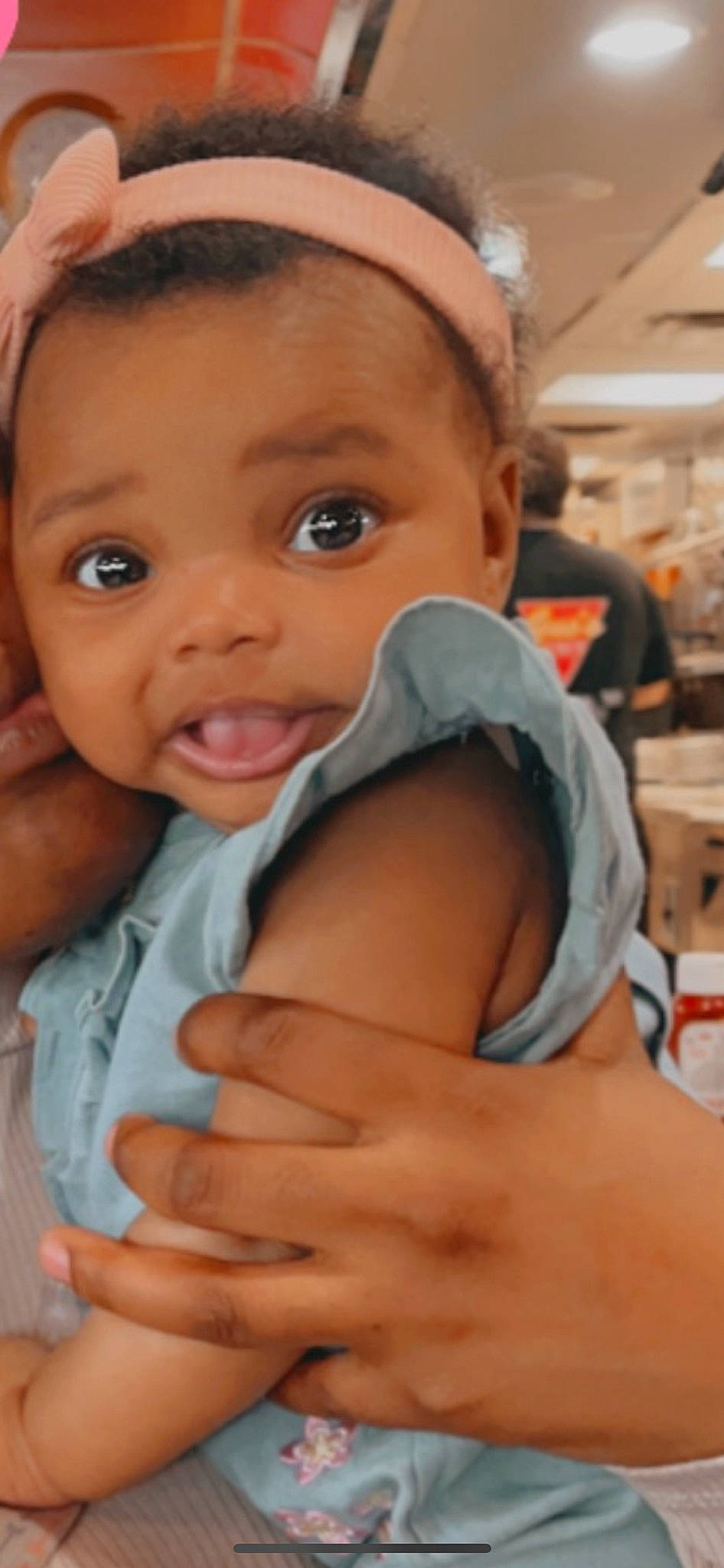 Nola Tru is registered to the contest to win money with this photo: baby, baby_toddler_clothing, cheek, chin, eyebrow, eyelash, finger, forehead, gesture, hand, happy, lip, mouth, nail, neck, nose, person, skin, smile, thumb