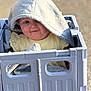 Daisy-Mae is registered to the contest to win money with this photo: baby, child, hoodie, crate, smile, outdoor, sunlight, cute, face, clothing, plastic, playful, rosy_cheeks, curious, sitting, yellow_shirt, soft_light, cheeky, infant, portrait