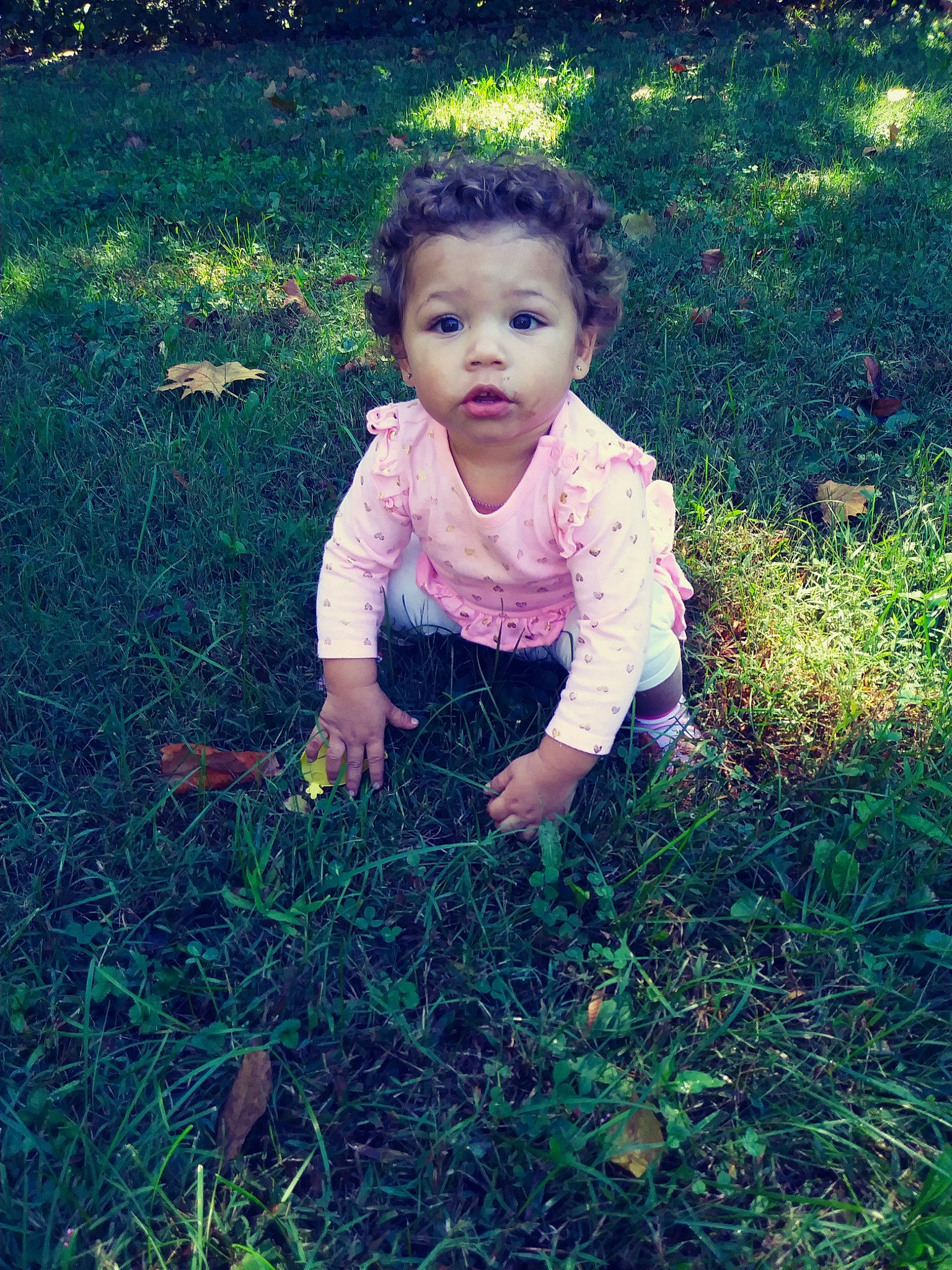 Story Liana is registered to the contest to win money with this photo: boy, child, emotion, eye, fun, garden, girl, grass, grass_family, green, infant, lawn, leaf, nature, person, plant, sitting, smile, soil, toddler