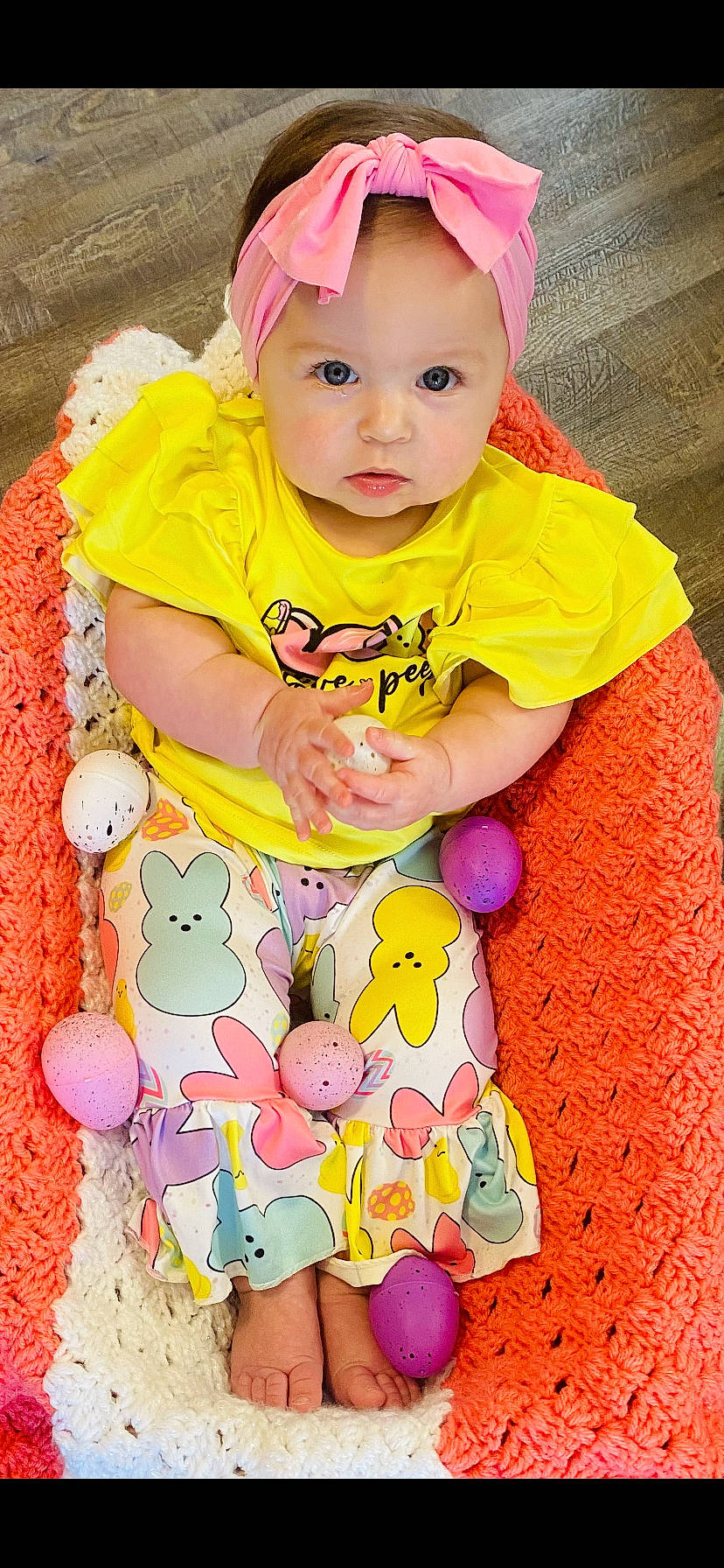 Huntley is registered to the contest to win money with this photo: baby, baby_toddler_clothing, cheek, child, clothing, facial_expression, green, happy, hat, headwear, magenta, organ, person, photograph, pink, product, red, skin, sleeve, toddler