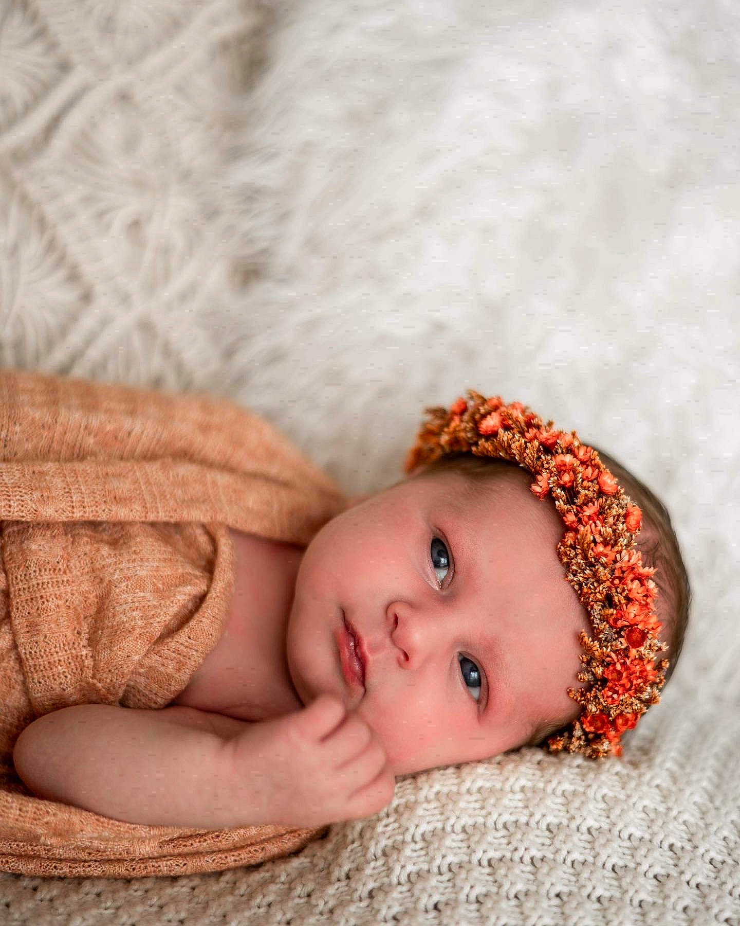 Lilly-rose participe au concours pour gagner de l'argent avec cette photo : arm, art, baby, baby_toddler_clothing, close_up, comfort, eye, eyelash, head, headgear, headwear, human_body, iris, jewellery, knit_cap, lip, pattern, person, skin, toddler