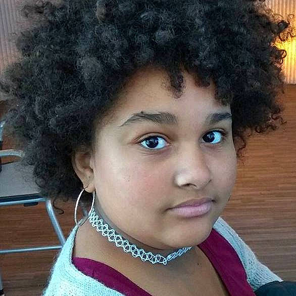 Adrianne joined the competition — help win amazing prizes! afro, black_hair, brown_hair, cheek, child_model, chin, eyebrow, forehead, hair, hair_coloring, hairstyle, human_hair_color, jheri_curl, lip, nose, person