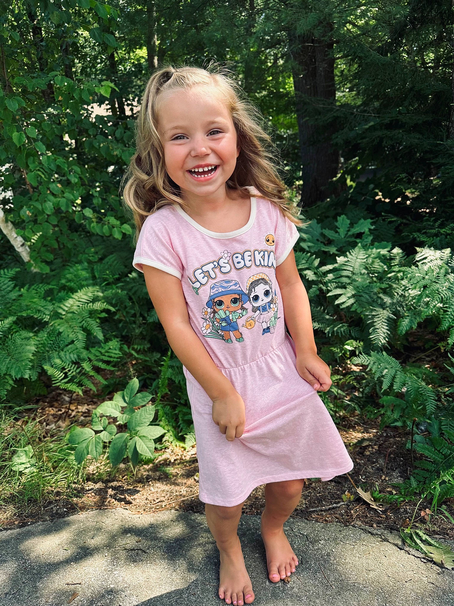 Brynnleigh joined the competition — help win amazing prizes! baby_toddler_clothing, barefoot, beauty, day_dress, face, fun, grass, happy, joy, people_in_nature, person, pink, plant, shoulder, sleeve, smile, summer, t_shirt, terrestrial_plant, toddler