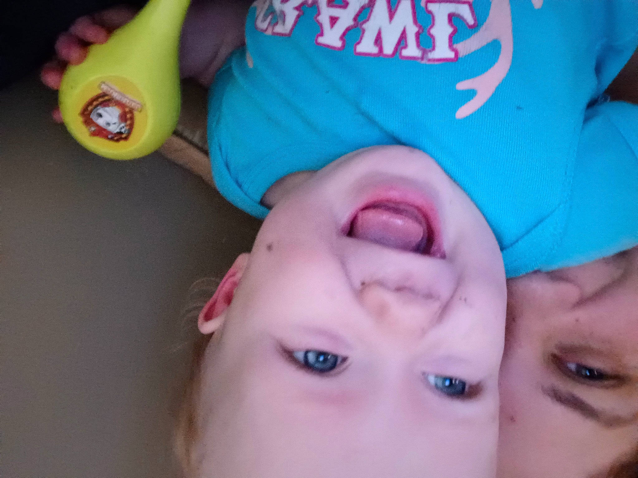 Blakelynn is registered to the contest to win money with this photo: abdomen, baby, cheek, chest, child, eyelash, finger, fun, gesture, happy, leisure, mouth, nail, neck, nose, person, plastic_bottle, skin, toddler, toy