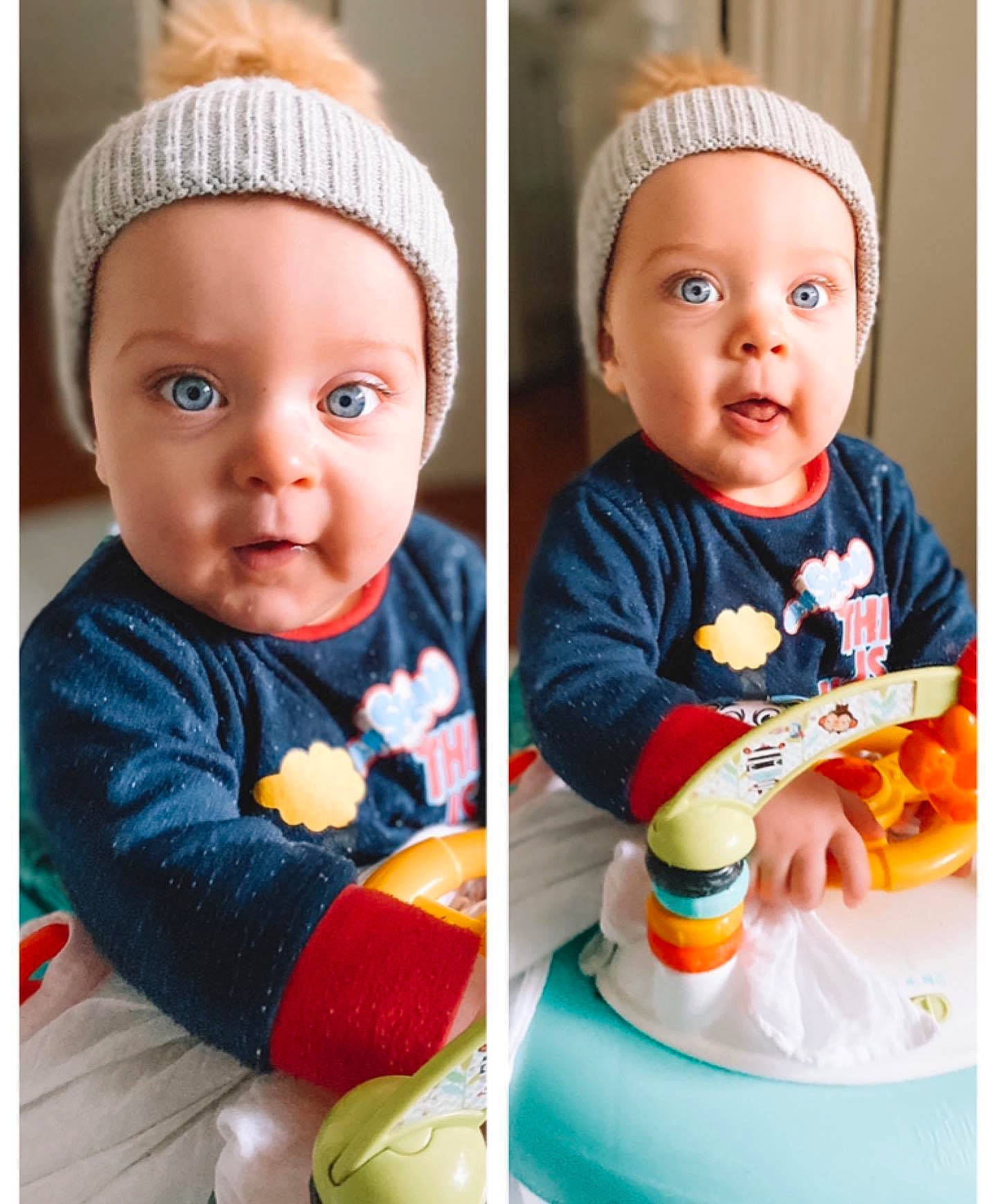 Jai is registered to the contest to win money with this photo: baby, cheek, child, ear, face, food, hair_accessory, head, headband, headgear, headwear, person, photograph, photography, play, portrait_photography, surprise, tableware, toddler