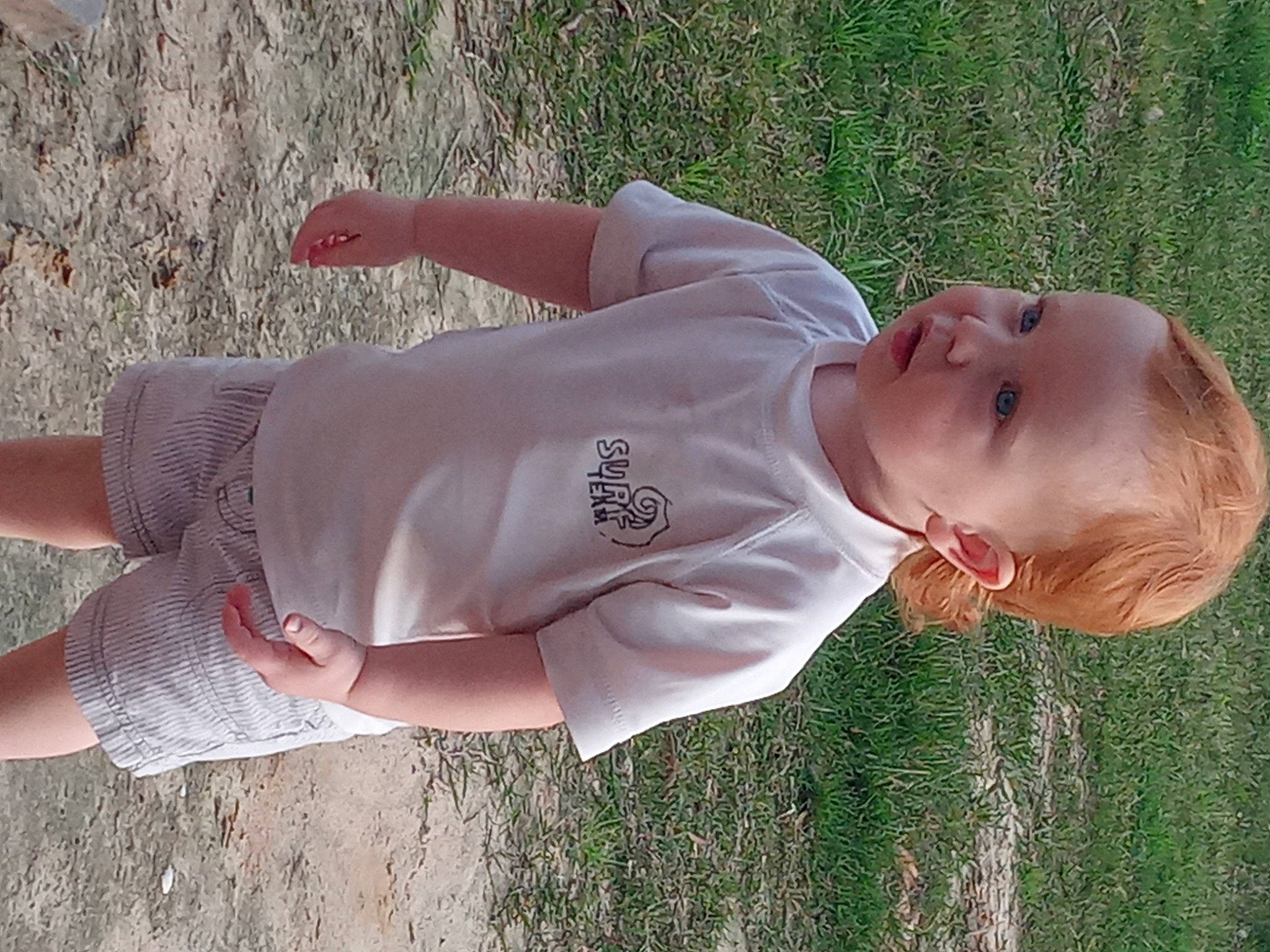 Layton joined the competition — help win amazing prizes! arm, baby, baby_toddler_clothing, child, clothing, finger, fun, grass, grass_family, hand, happy, human_body, leaf, people_in_nature, person, plant, skin, sleeve, smile, thigh