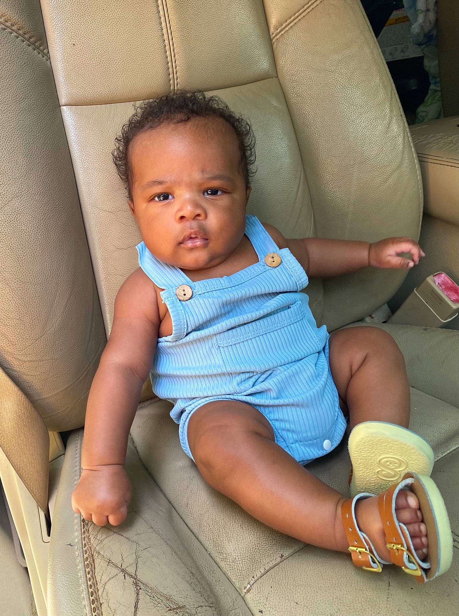 Tommie joined the competition — help win amazing prizes! arm, baby, baby_toddler_clothing, car_seat_cover, chair, cheek, child, comfort, eye, finger, hairstyle, human_body, human_leg, joint, lap, leg, person, sitting, skin, thigh