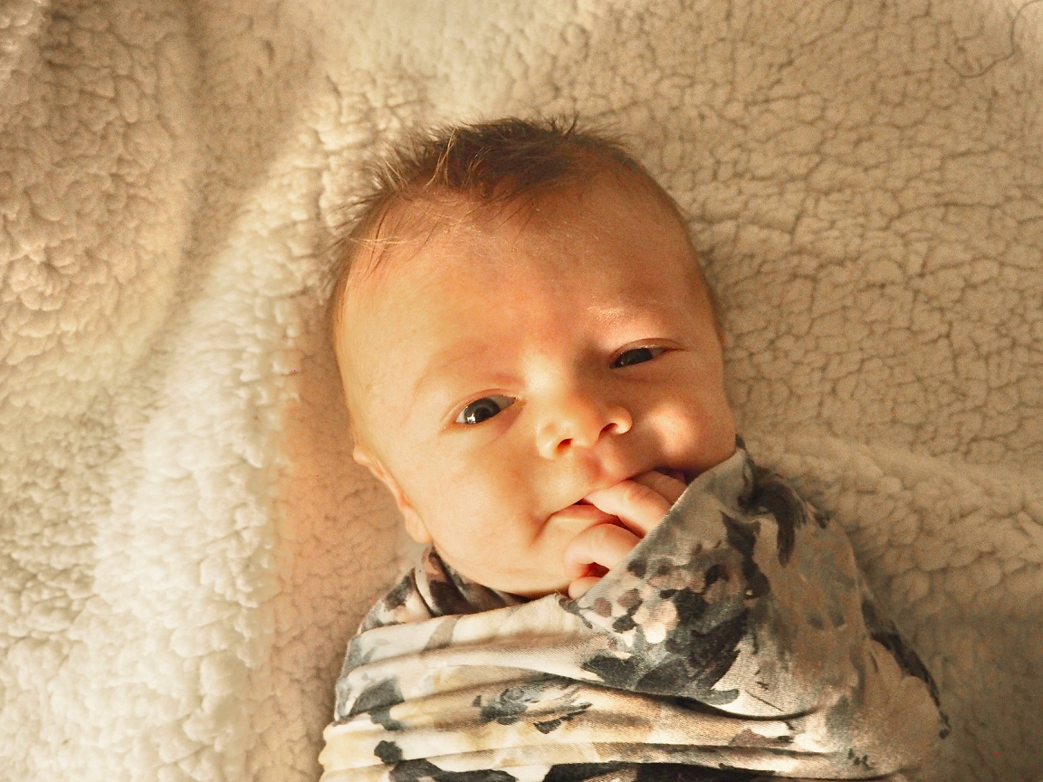 Xavier joined the competition — help win amazing prizes! baby, baby_toddler_clothing, cheek, child, comfort, ear, eye, eyelash, flash_photography, happy, iris, linens, lip, nose, person, sitting, skin, sleeve, smile, toddler