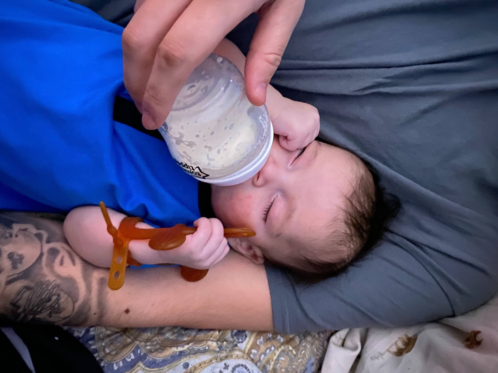 Jack Anthony is registered to the contest to win money with this photo: abdomen, baby, comfort, elbow, eye, eyelash, finger, gesture, hand, happy, hat, human_body, joint, leg, mouth, muscle, nail, neck, person, skin