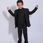 Rayan joined the competition — help win amazing prizes! boy, child, smile, black_suit, standing, pose, shadow, studio, casual_shoes, young, portrait, confident, formal_wear, background, happy, fashion, single_person, indoors, full_length, studio_lighting