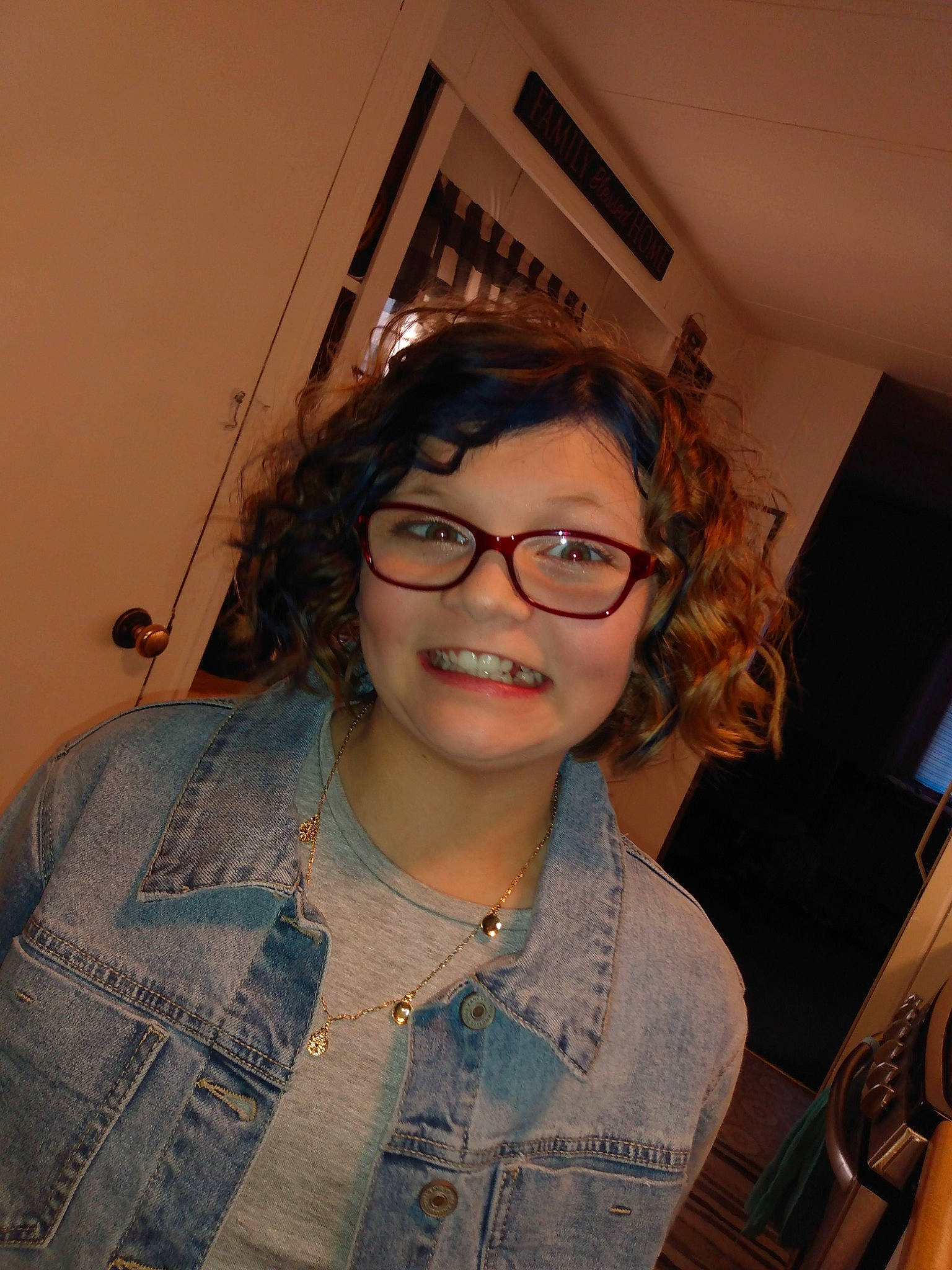 Ember joined the competition — help win amazing prizes! chair, computer_monitor, denim, eyewear, fashion_design, flash_photography, forehead, fun, glasses, hair_coloring, happy, joy, long_hair, person, picture_frame, portrait_photography, room, selfie, sitting, smile