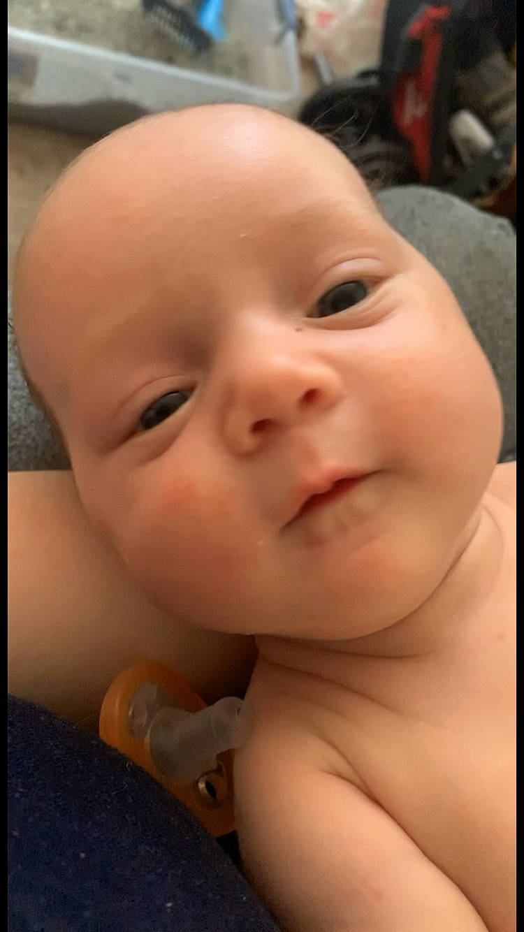 Ellianna is registered to the contest to win money with this photo: baby, cheek, child, chin, close_up, ear, eyelash, facial_expression, happy, iris, jaw, lip, mouth, neck, nose, person, skin, smile, throat, thumb
