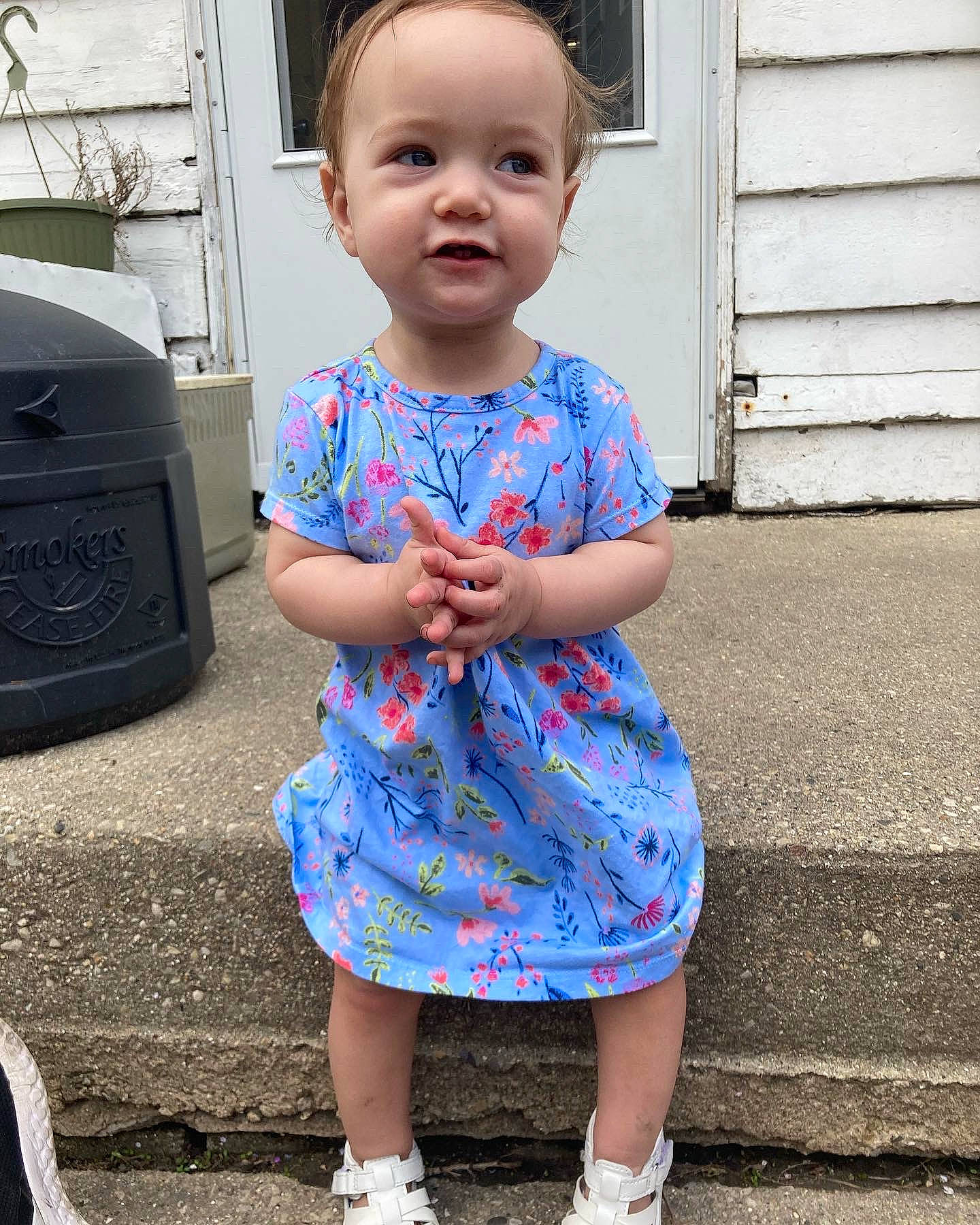 Ellianna joined the competition — help win amazing prizes! arm, azure, baby_toddler_clothing, child, day_dress, dress, face, happy, human_body, joint, person, photograph, pink, purple, sleeve, standing, street_fashion, t_shirt, toddler, white