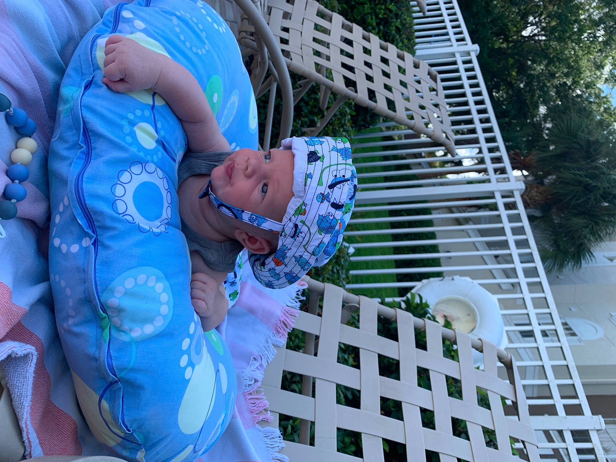 Evan is registered to the contest to win money with this photo: apartment, blue, child, city, condominium, electric_blue, event, facade, fun, hat, headwear, leisure, mixed_use, pattern, person, recreation, toddler, tower_block, tree, vacation