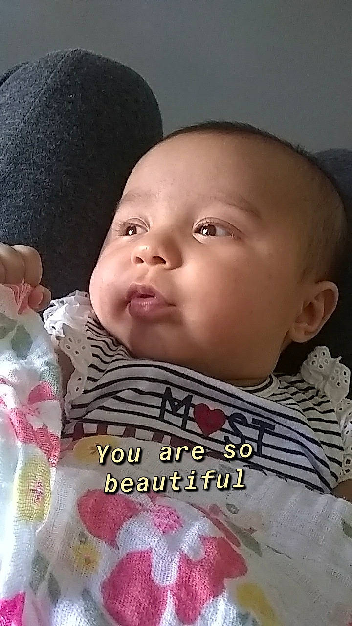 Itzayana is registered to the contest to win money with this photo: baby, cheek, child, face, forehead, head, nose, person, toddler