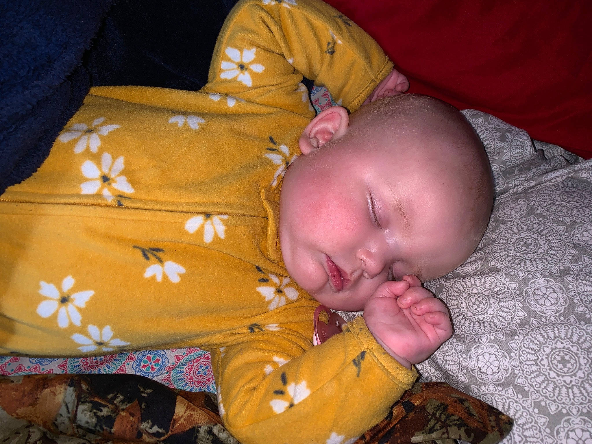 Allie joined the competition — help win amazing prizes! baby, baby_products, baby_toddler_clothing, bedtime, brown, cheek, child, comfort, ear, fun, head, mouth, nap, nose, orange, person, room, skin, sleep, toddler