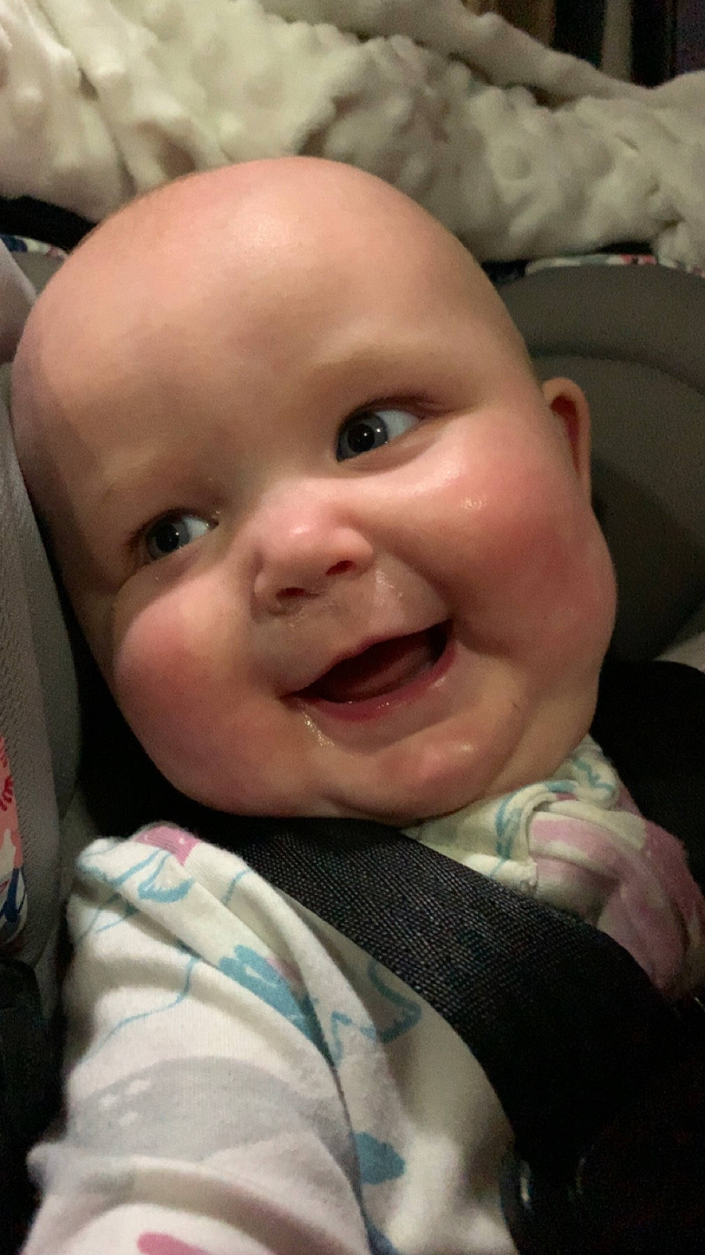 Allie joined the competition — help win amazing prizes! baby, baby_laughing, baby_toddler_clothing, cheek, child, comfort, event, eyebrow, fun, gesture, happy, iris, jaw, joy, lip, mouth, nose, person, skin, smile