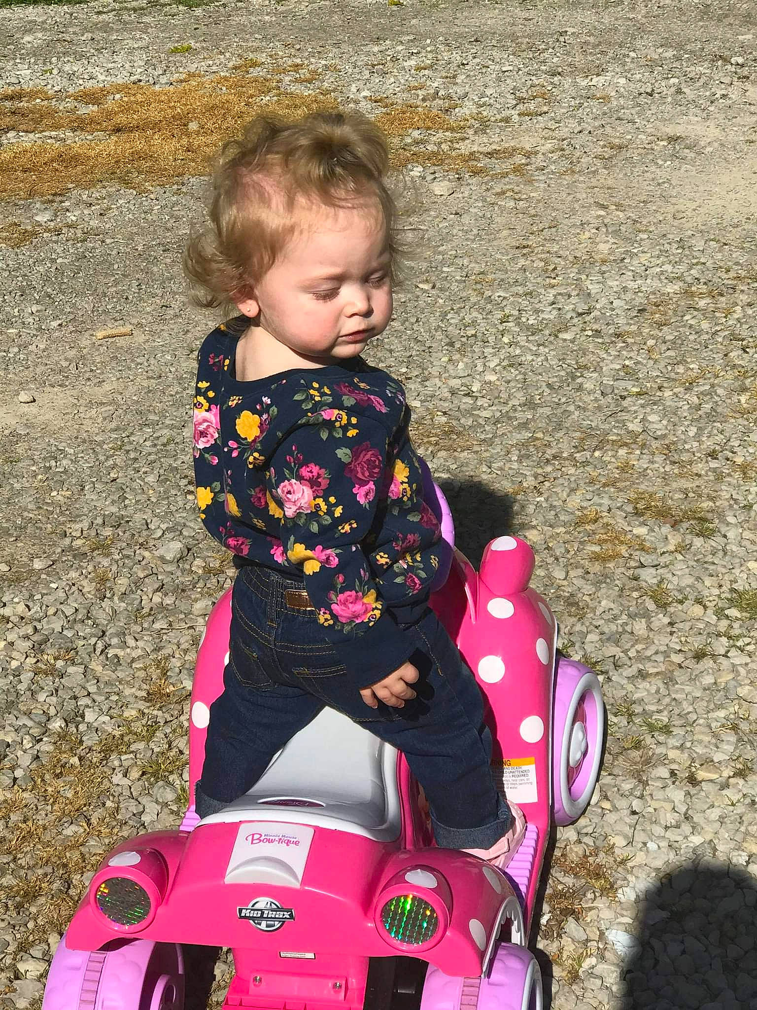 Arya joined the competition — help win amazing prizes! automotive_design, automotive_exterior, automotive_tire, baby, baby_toddler_clothing, beauty, grass, happy, magenta, motor_vehicle, people_in_nature, person, photograph, pink, red, riding_toy, snapshot, tire, toddler, vehicle