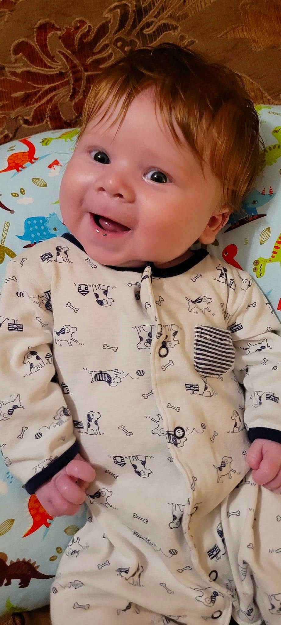 Tristen joined the competition — help win amazing prizes! baby, baby_products, baby_toddler_clothing, cheek, child, collar, dress_shirt, face, fun, happy, head, outerwear, pattern, person, product, sitting, skin, sleeve, smile, t_shirt