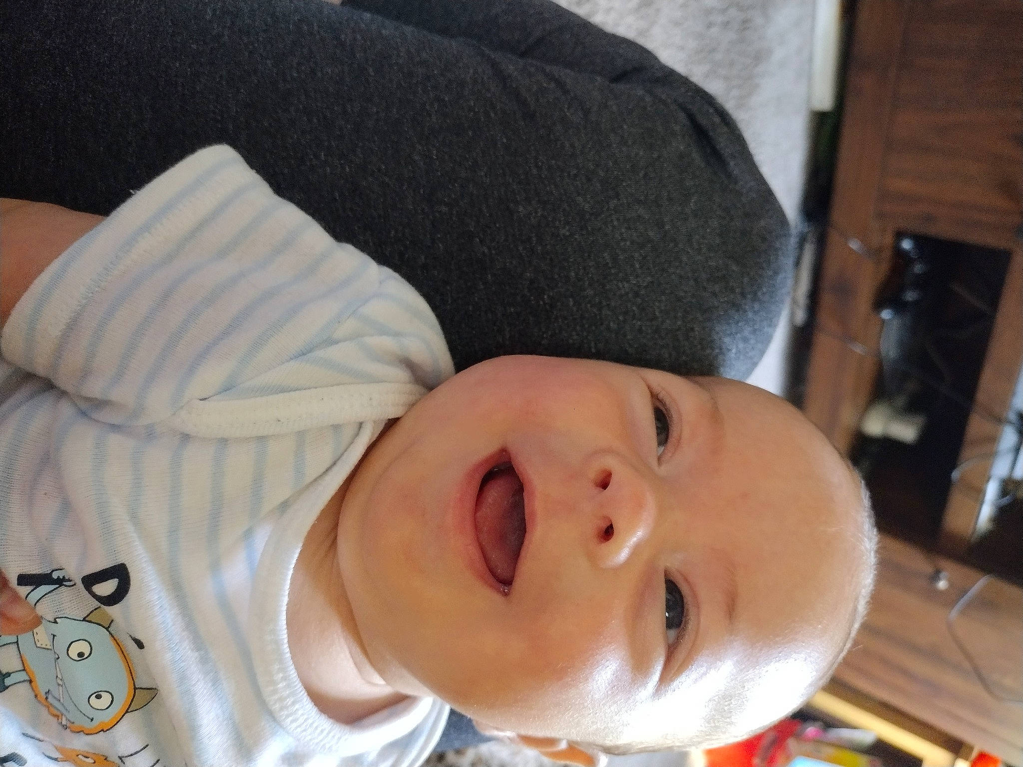 George joined the competition — help win amazing prizes! baby, baby_products, baby_toddler_clothing, bedtime, cheek, child, comfort, eyelash, happy, mouth, nap, nose, person, room, sleep, sleeve, smile, toddler