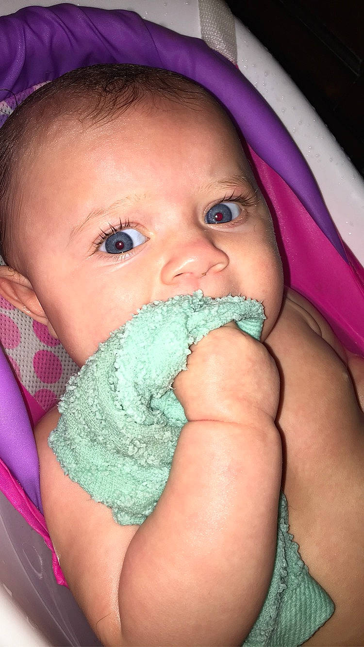 Infinity is registered to the contest to win money with this photo: baby, cheek, child, chin, face, hand, joy, lip, mouth, neck, nose, person, skin, toddler