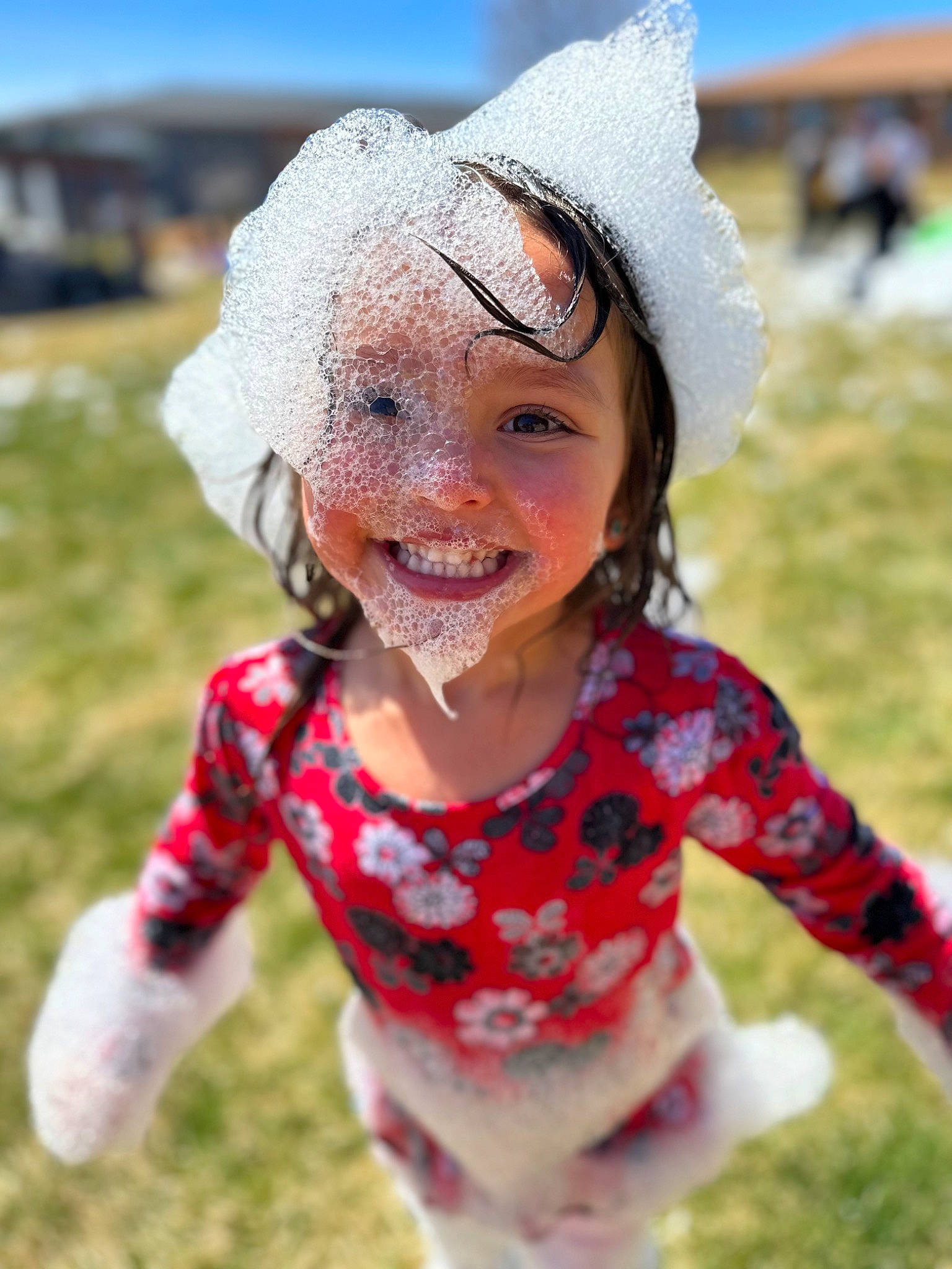 Wrigley is registered to the contest to win money with this photo: baby_toddler_clothing, cap, child, face, fashion_accessory, fun, grass, happy, headgear, headwear, joy, leisure, magenta, pattern, people_in_nature, person, pink, recreation, smile, spring
