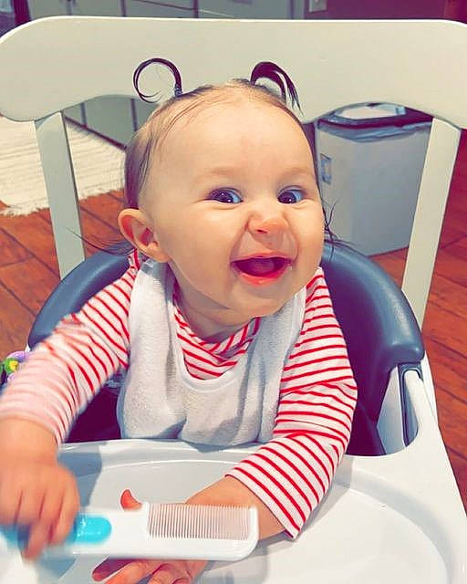 Anna joined the competition — help win amazing prizes! baby, baby_laughing, baby_products, baby_toddler_clothing, chair, cheek, child, comfort, event, fun, happy, iris, laugh, leisure, person, sharing, sitting, skin, smile, toddler