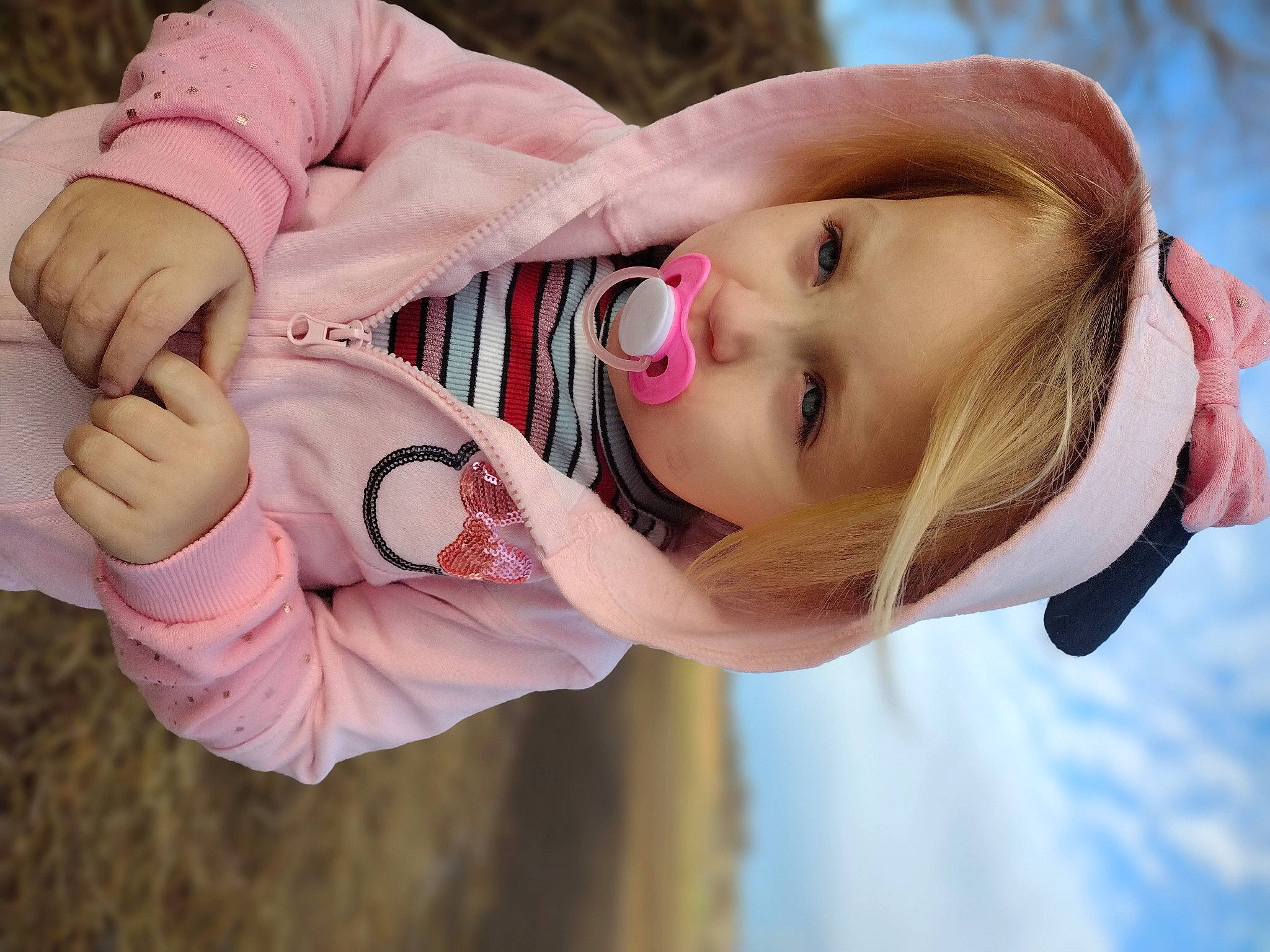 Juniper joined the competition — help win amazing prizes! arm, clothing, cool, eyelash, flash_photography, fun, gesture, grass, hand, happy, human_body, leisure, lip, mouth, people_in_nature, person, plant, skin, sky, toddler