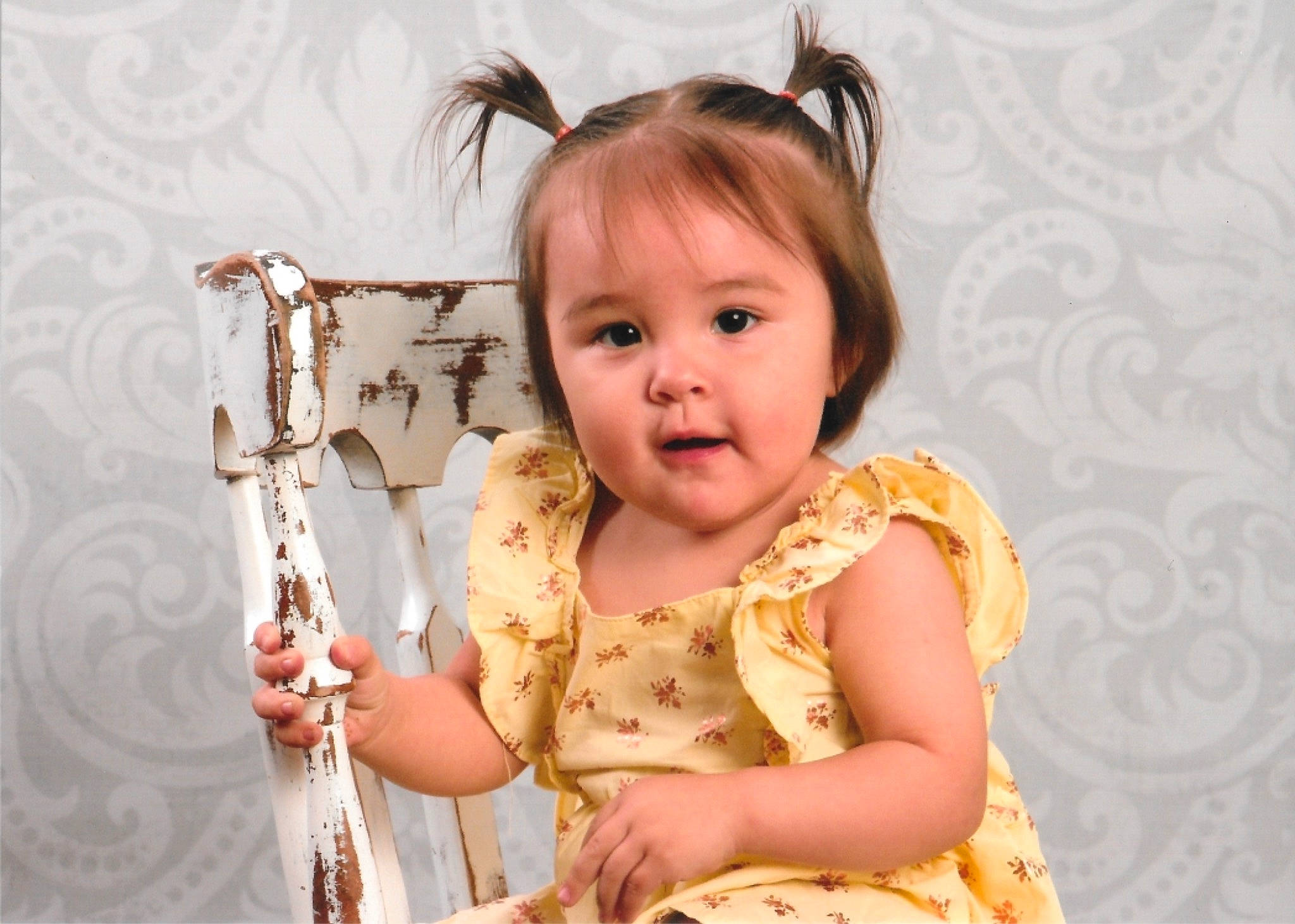 Kamila joined the competition — help win amazing prizes! baby, baby_toddler_clothing, cheek, child, dress, ear, eyelash, facial_expression, fashion_accessory, fun, happy, head, iris, neck, peach, person, pink, sitting, skin, sleeve