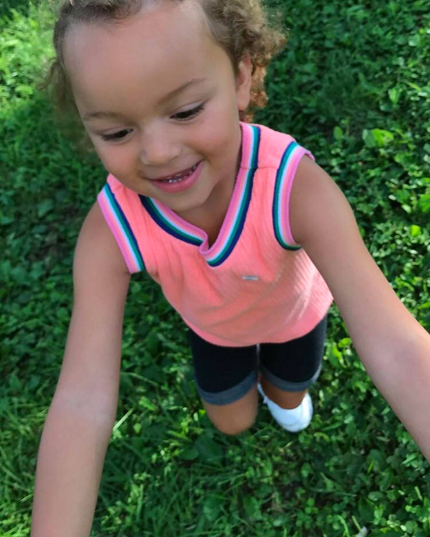 Addlynn is registered to the contest to win money with this photo: child, fun, grass, happy, joy, lawn, leisure, person, plant, play, smile, summer, toddler