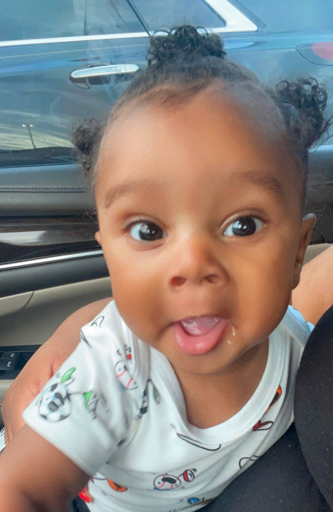 Amarye joined the competition — help win amazing prizes! cheek, child, cool, eyebrow, eyelash, forehead, fun, gesture, happy, iris, jaw, lip, motor_vehicle, mouth, nose, person, skin, smile, surprise, toddler