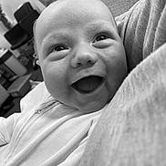 Jaxon-Jay joined the competition — help win amazing prizes! baby, infant, smiling, face, portrait, indoors, clothing, person, cute, happiness, expression, newborn, child, closeup, human, joy, apparel, babywear, young, candid