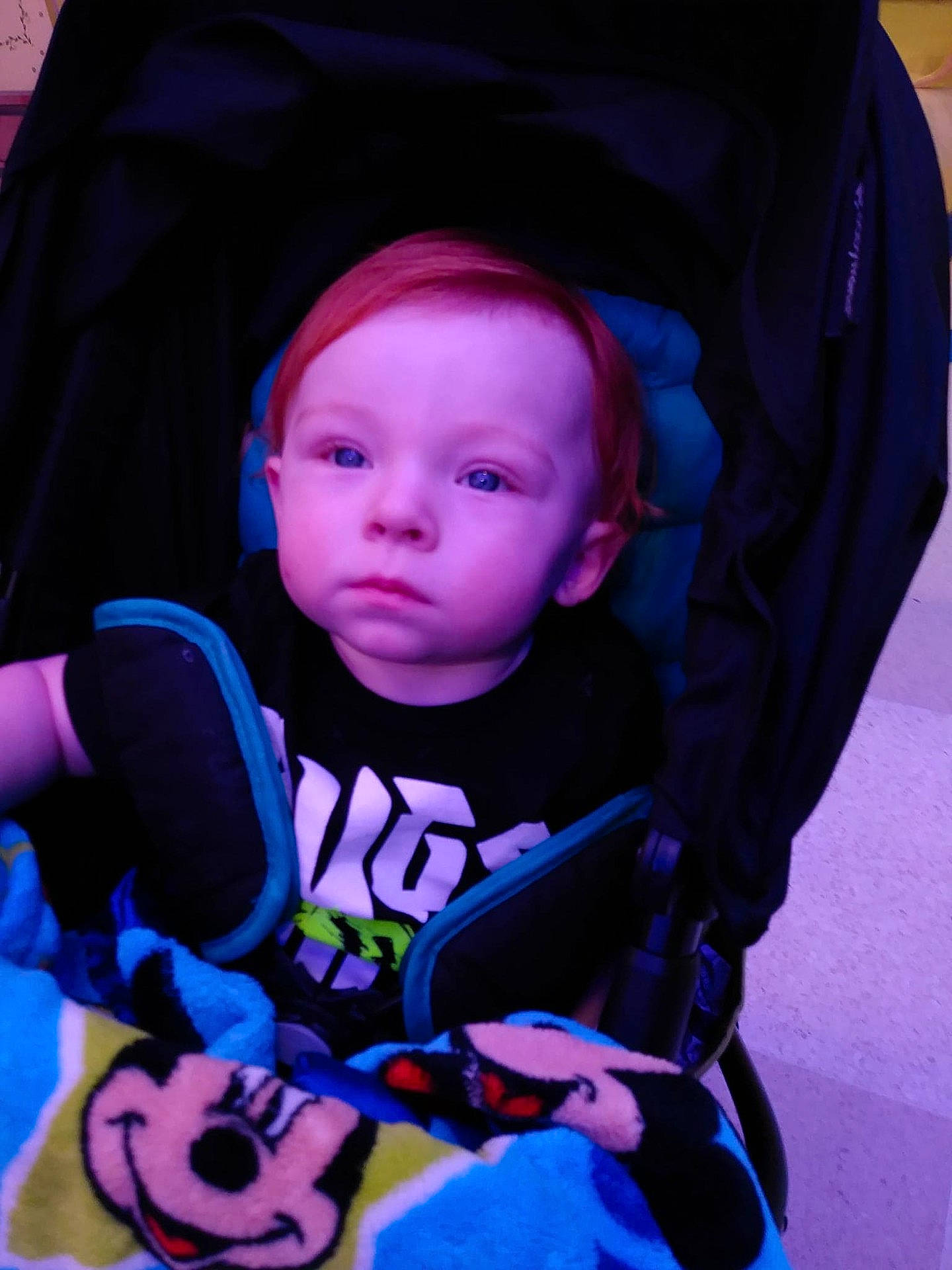 Wyatt Long is registered to the contest to win money with this photo: baby_carriage, blue, child, cool, eye, fun, girl, infant, person, pink, product, purple, smile, toddler, violet