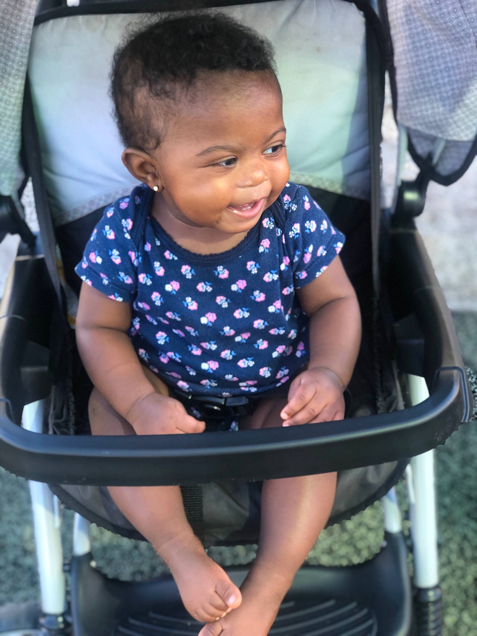 Janelle joined the competition — help win amazing prizes! baby, baby_carriage, baby_carrier, baby_in_car_seat, baby_products, car_seat, child, joy, person, product, sitting, smile, toddler