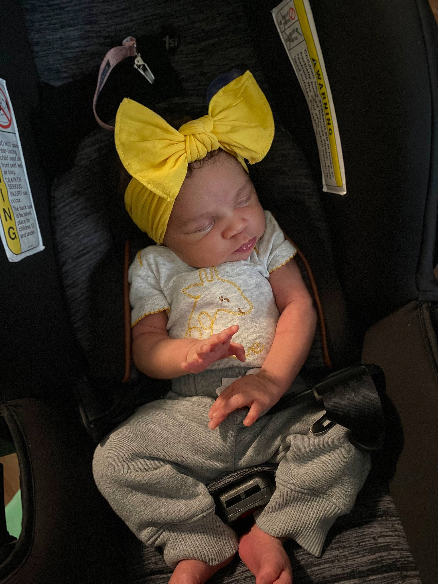 Elianna joined the competition — help win amazing prizes! auto_part, baby, baby_carriage, baby_in_car_seat, baby_products, baby_toddler_clothing, car_seat, cheek, child, comfort, finger, headwear, human_leg, infant_bed, knee, lap, person, seat_belt, sitting, thigh