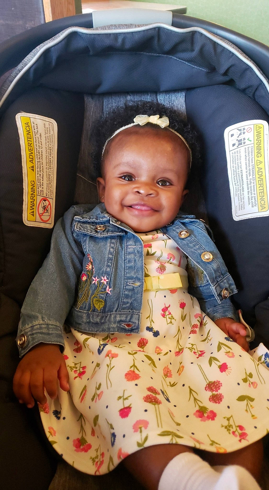 Ariyana joined the competition — help win amazing prizes! baby, car_seat, cheek, child, joy, person, toddler