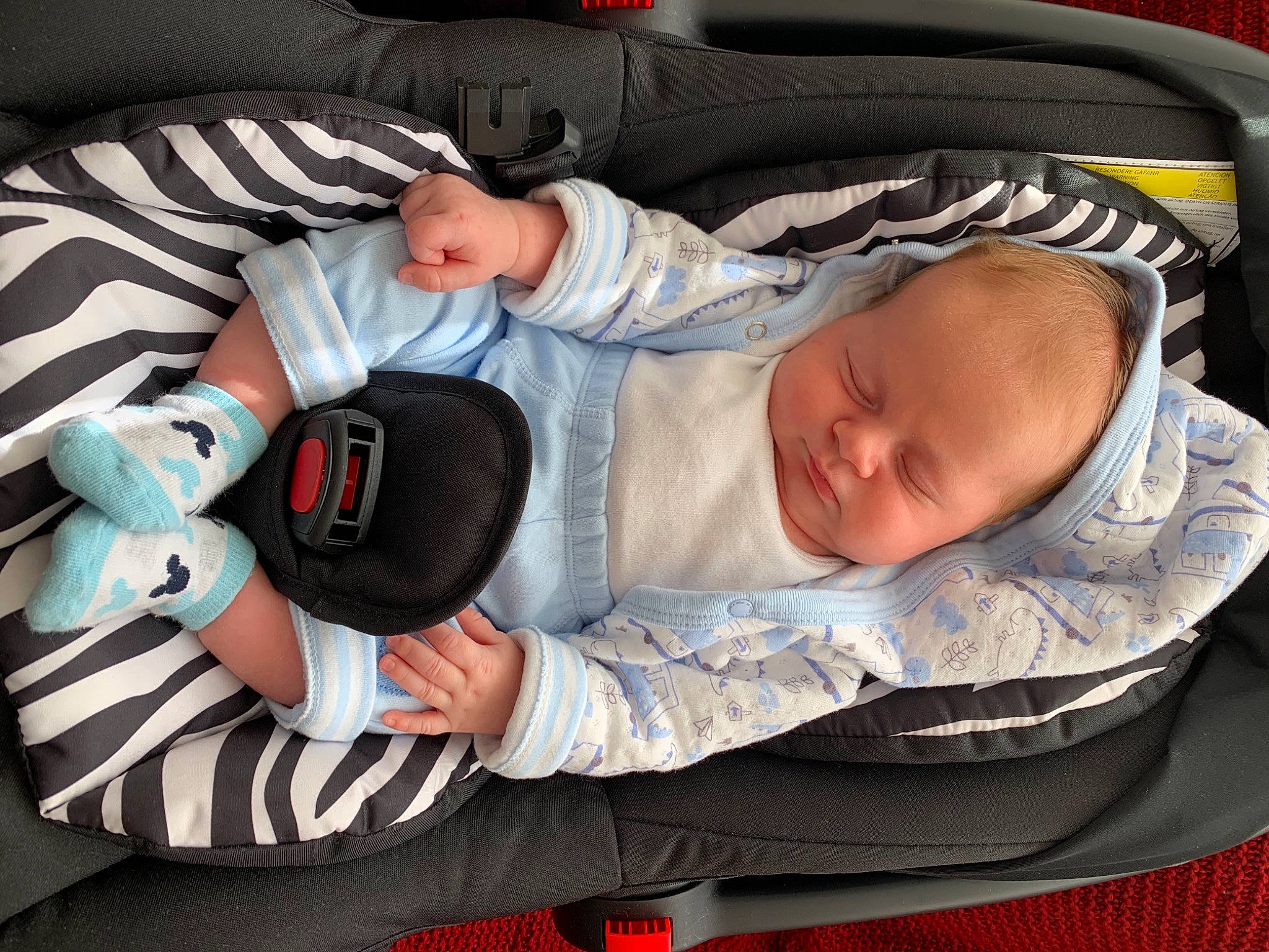 Mathias is registered to the contest to win money with this photo: auto_part, baby, baby_carriage, baby_in_car_seat, baby_products, baby_safety, baby_sleeping, baby_toddler_clothing, car_seat, child, comfort, finger, head, lap, nap, person, product, sitting, sleeve, toddler