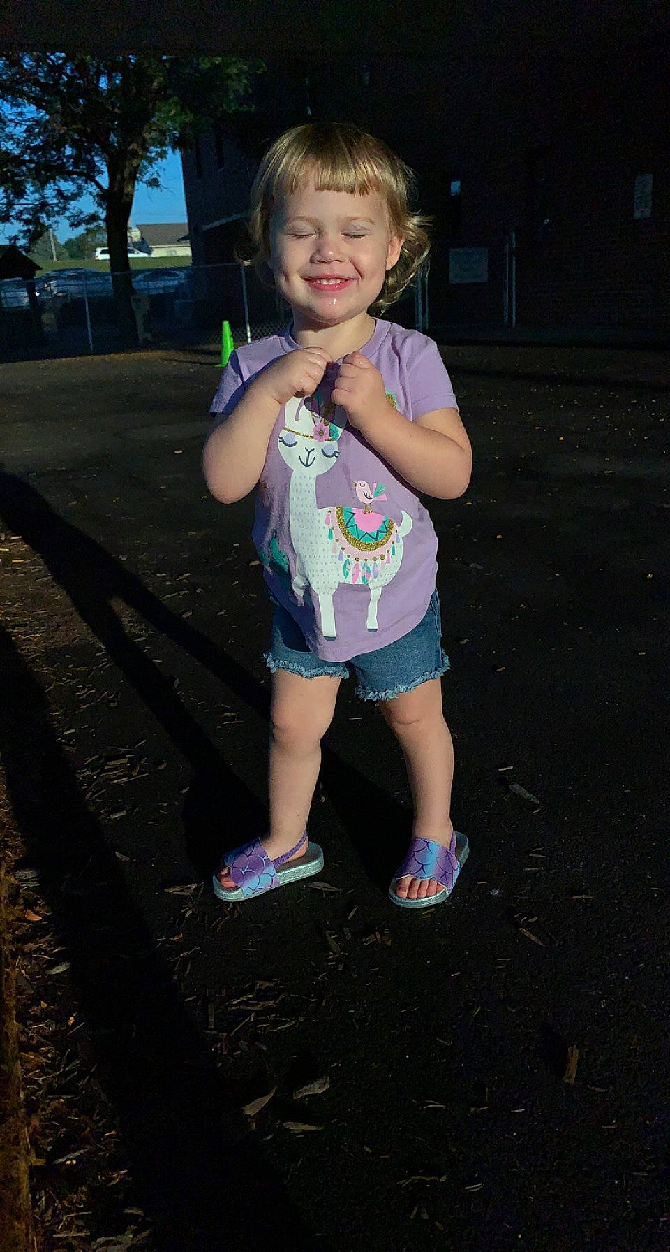 Xavianna is registered to the contest to win money with this photo: asphalt, beauty, cool, electric_blue, eye, facial_expression, flash_photography, fun, grass, happy, joy, leg, leisure, person, pink, recreation, shorts, smile, t_shirt, thigh