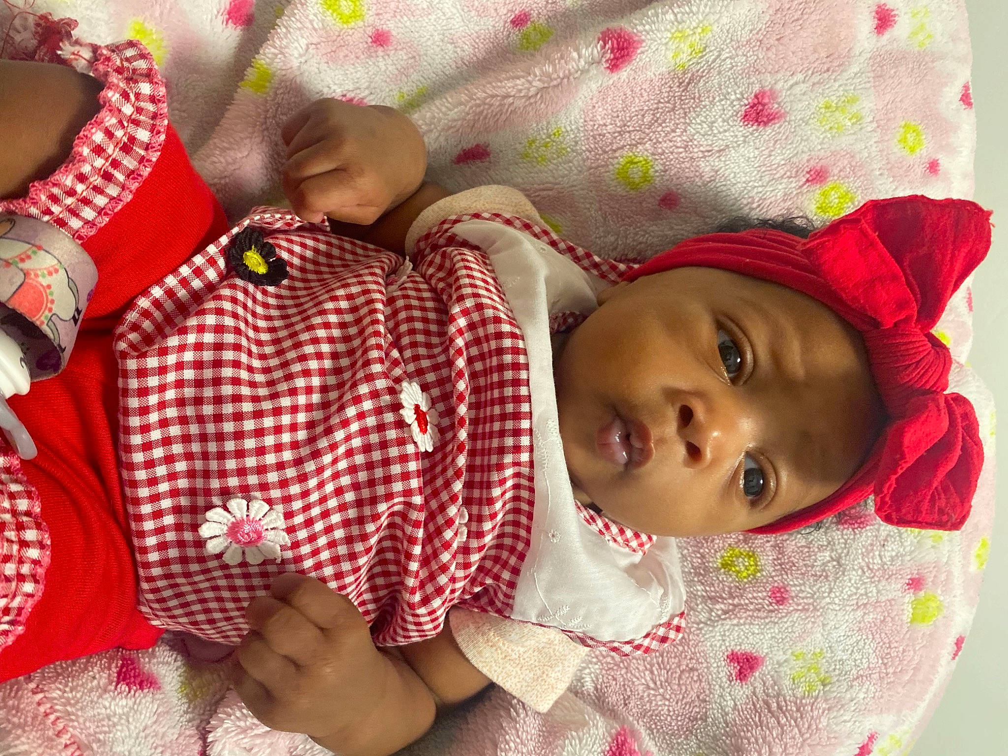 Kailyn joined the competition — help win amazing prizes! baby, baby_toddler_clothing, cheek, child, eye, face, facial_expression, hand, happy, head, headwear, iris, leaf, linens, lip, nose, person, pink, product, skin