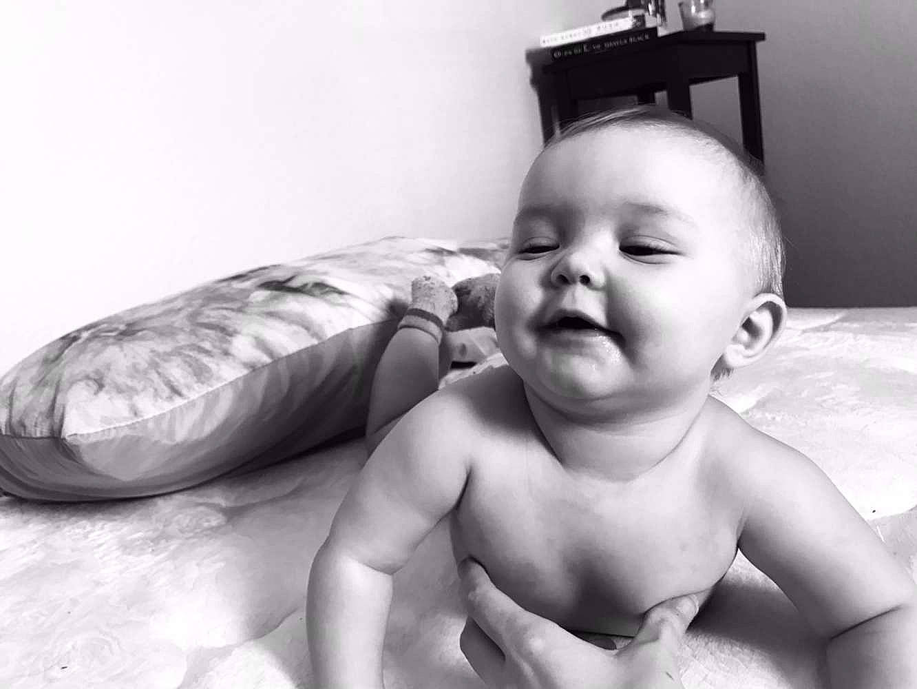 Kennedi joined the competition — help win amazing prizes! arm, baby, cheek, chest, chin, ear, eye, eyebrow, face, finger, gesture, happy, head, iris, jaw, lip, mouth, neck, nose, person