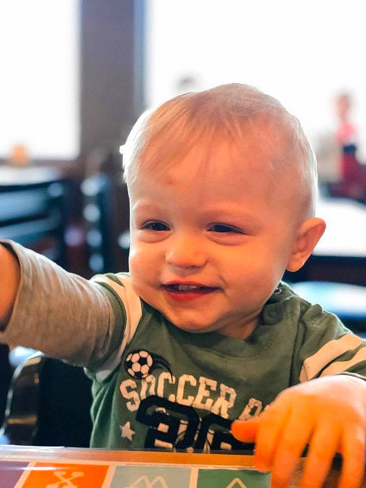 Kaiden joined the competition — help win amazing prizes! baby, cheek, child, facial_expression, forehead, joy, person, smile, toddler