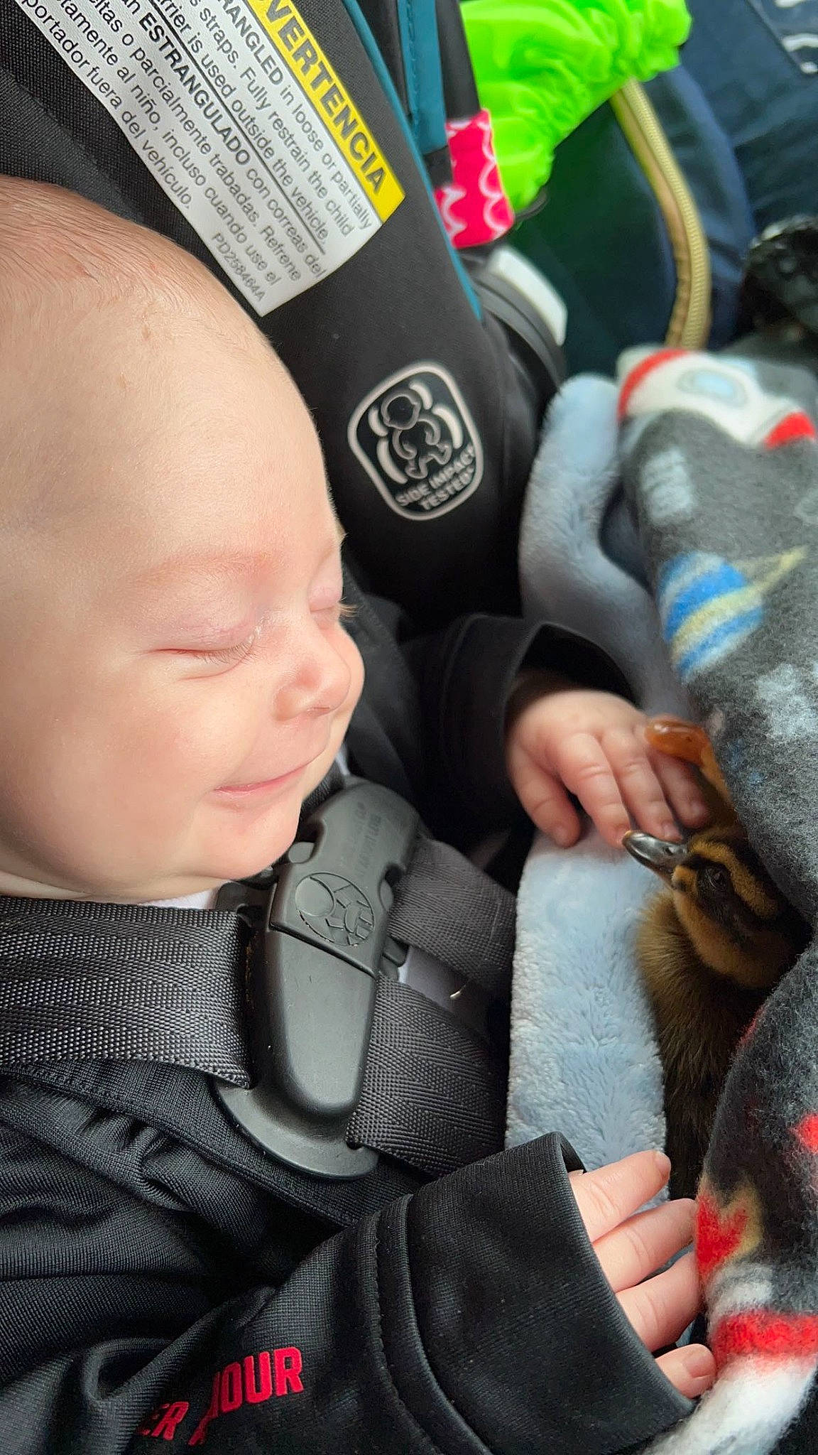Kooper joined the competition — help win amazing prizes! auto_part, baby, baby_carriage, baby_products, baby_toddler_clothing, car_seat, carmine, child, comfort, finger, gesture, mammal, motor_vehicle, nail, person, seat_belt, sitting, thumb, toddler, vehicle_door