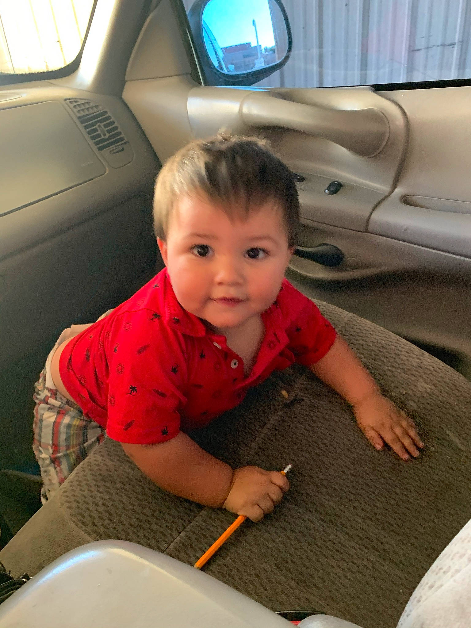 Thadd is registered to the contest to win money with this photo: auto_part, automotive_design, automotive_exterior, automotive_lighting, automotive_tire, baby_toddler_clothing, car, car_seat, car_seat_cover, child, comfort, head, mammal, motor_vehicle, person, personal_luxury_car, steering_wheel, toddler, vehicle, vehicle_door