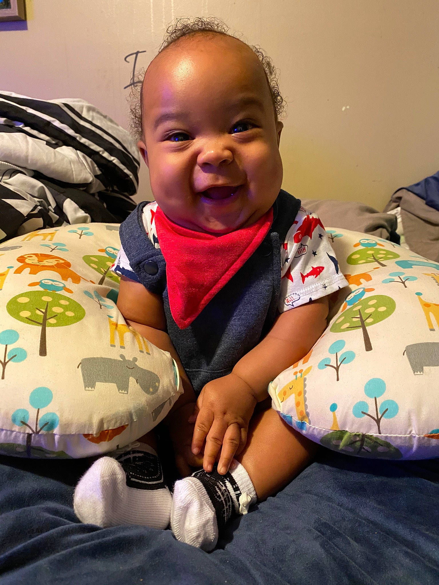 Jaziah joined the competition — help win amazing prizes! baby, cheek, child, person, play, sitting, toddler, world