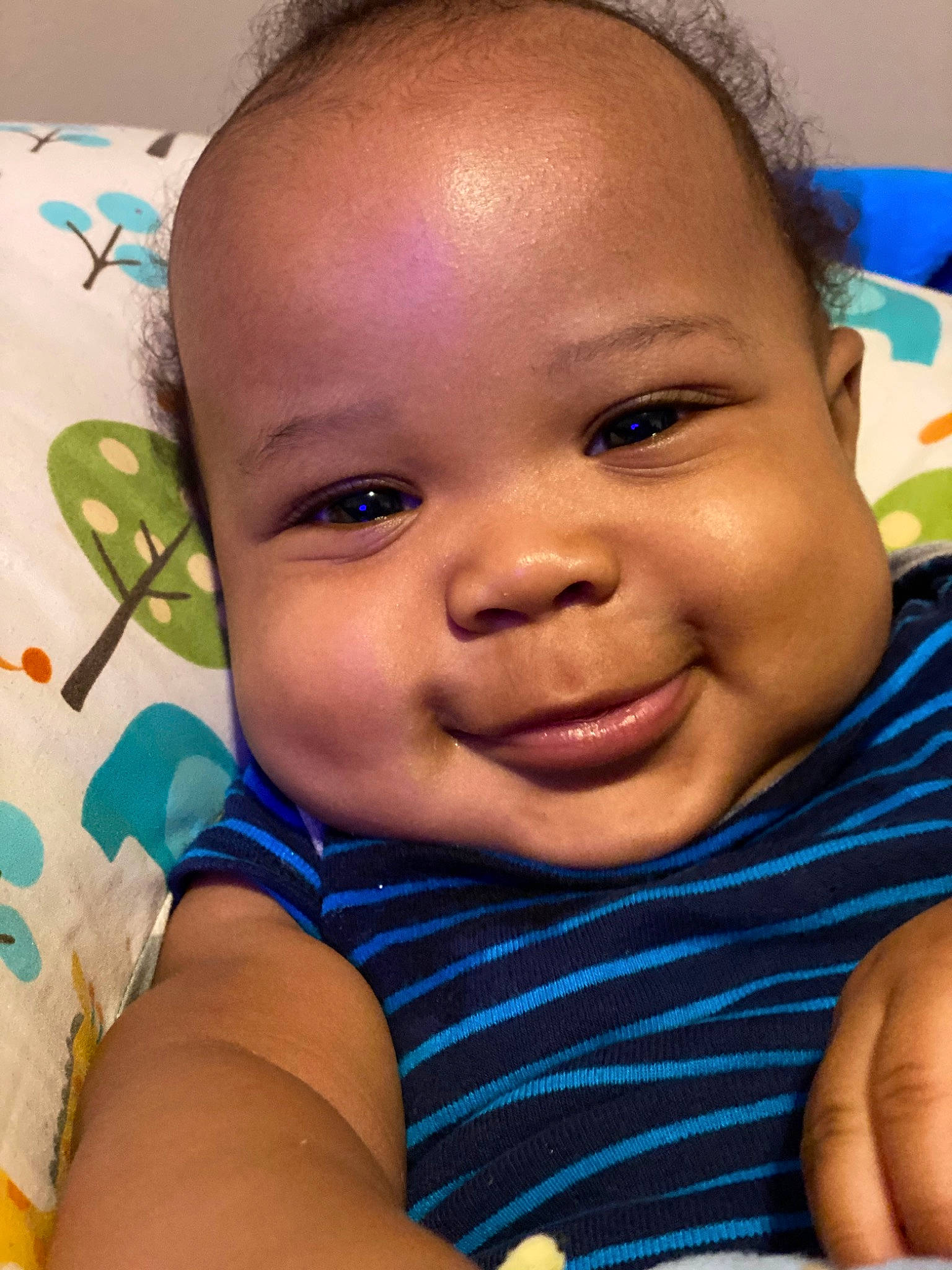 Jaziah is registered to the contest to win money with this photo: baby, cheek, child, chin, close_up, ear, eye, eyebrow, face, facial_expression, forehead, happy, head, lip, mouth, nose, person, skin, smile, toddler