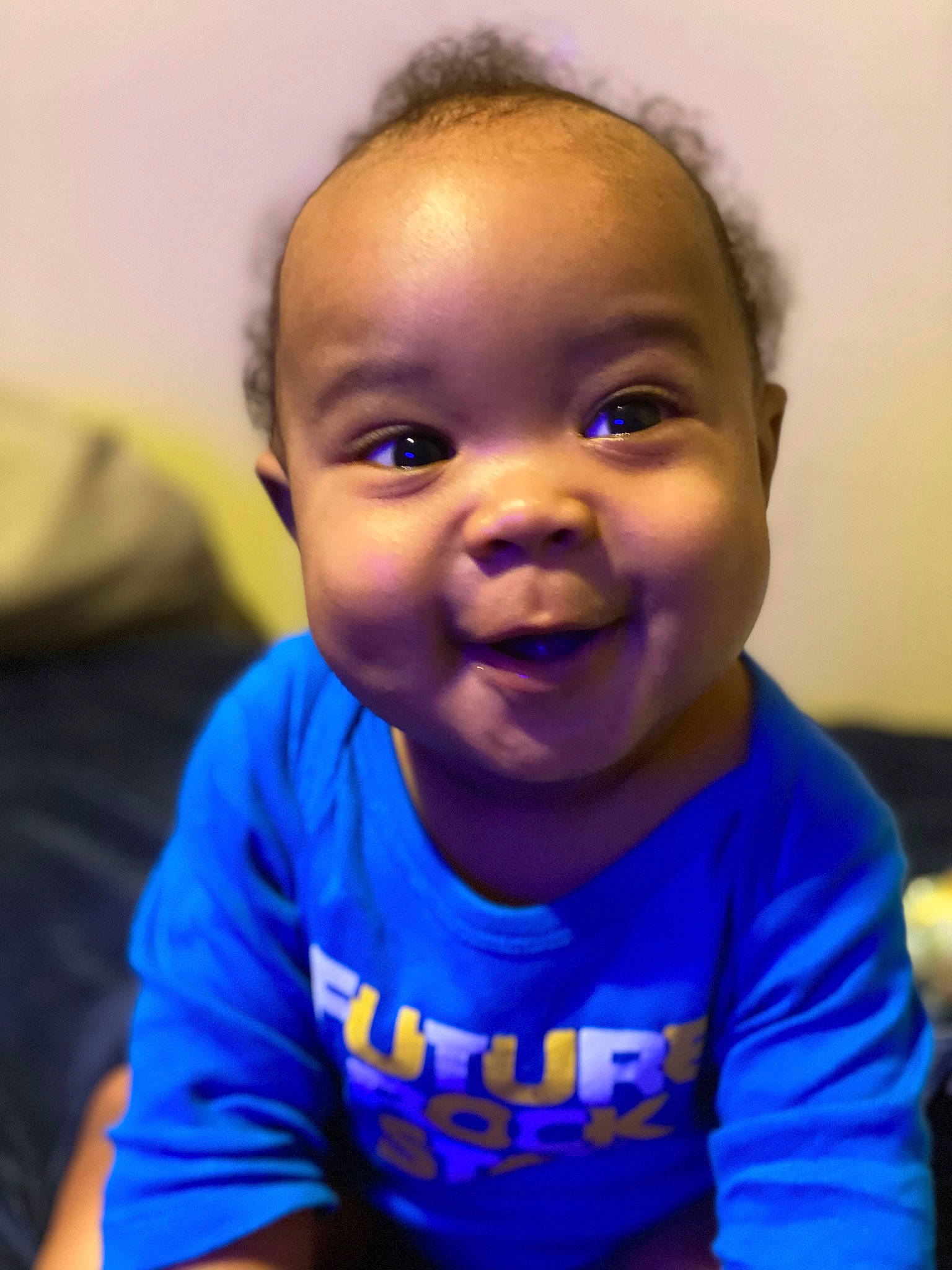Jaziah joined the competition — help win amazing prizes! baby, blue, cheek, child, chin, eye, eyebrow, face, facial_expression, forehead, fun, happy, head, iris, lip, mouth, nose, person, skin, smile