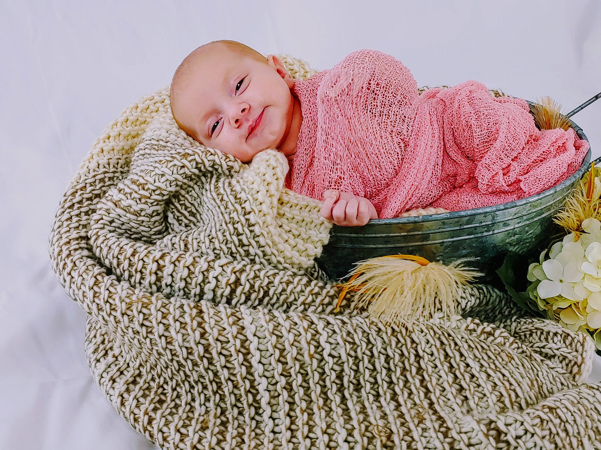 Paizlie joined the competition — help win amazing prizes! art, baby, baby_products, baby_sleeping, blanket, child, crochet, fur, knitting, outerwear, pattern, person, photograph, pink, product, textile, thread, toddler, wicker, wool